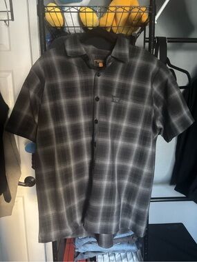 Men's FB County Short Sleeve Flannel - Black/Gray